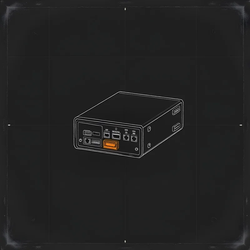 Bellows schematic — a small network KVM console device